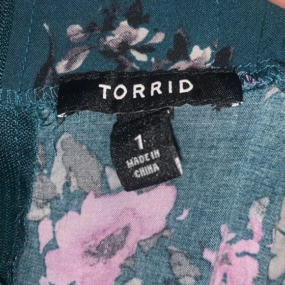 Torrid Floral Ruffle high/low Hem Skirt - Picture 5 of 8
